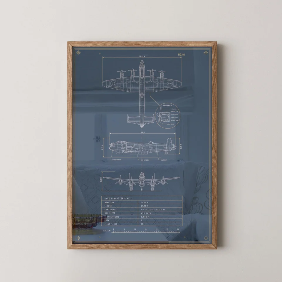 Avro Lancaster, B Mk I — artwork shown in a room mockup