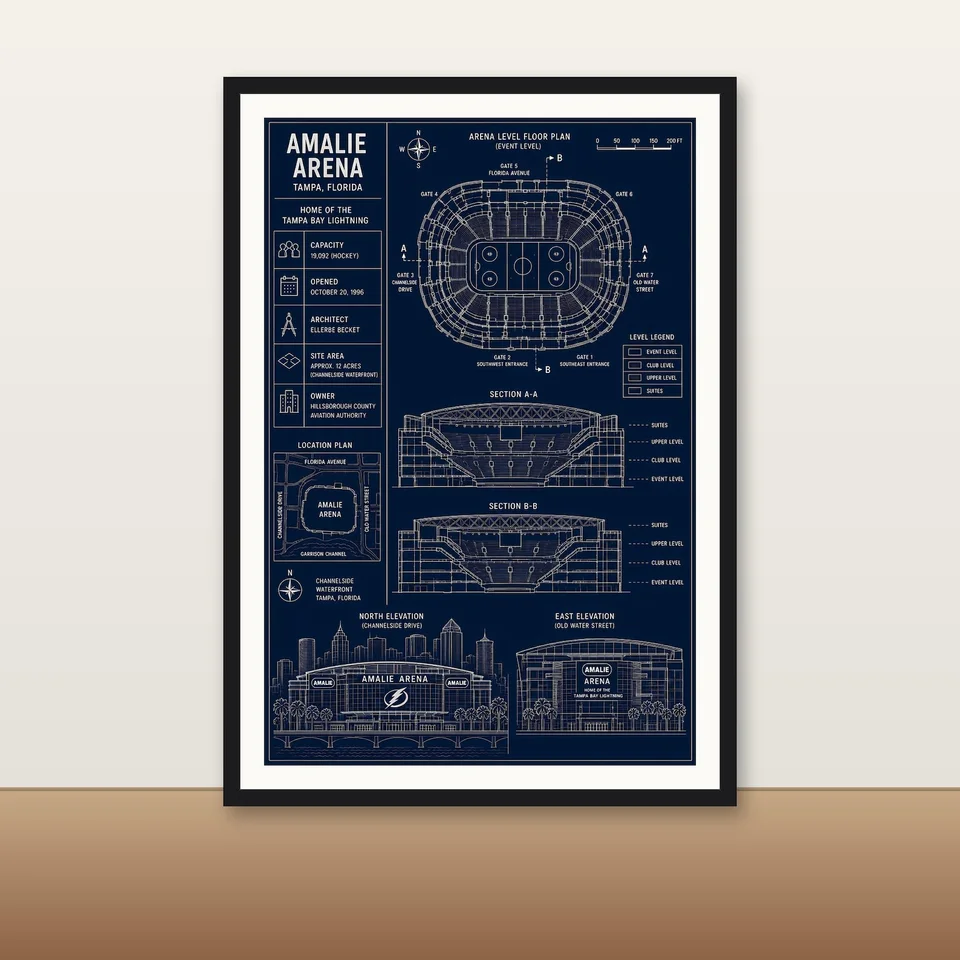 Amalie Arena, Tampa — artwork shown in a room mockup